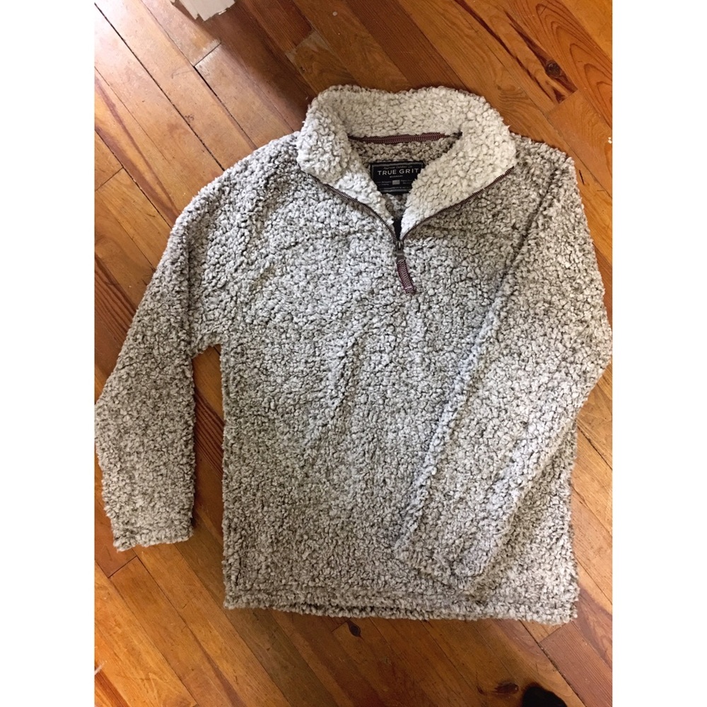 TRUE GRIT Frosty Tipped 1/4 Zip Pullover (Unisex)